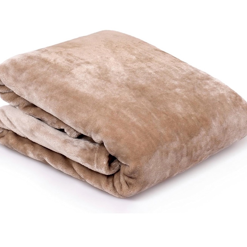 Velvet Mink Blanket (Tan, 50 x 60) Super Cozy